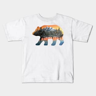 Bear Mountain Silhouette Kids T-Shirt